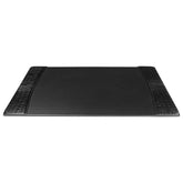 Protacini Black Crocodile Embossed Italian Leather 34 x 20 Side-Rail Desk Pad